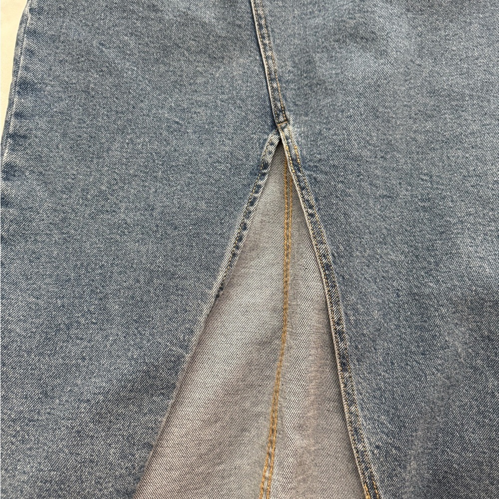 NWT GB Women's Blue Denim tube midi dress Size Small - Picture 6 of 13